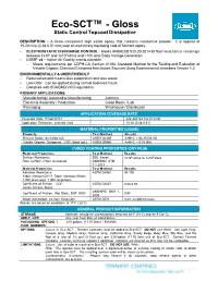 Eco-SCT™ - Gloss Static Control Topcoat Dissipative