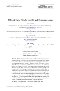 Efficient Cache Attacks on AES, and Countermeasures