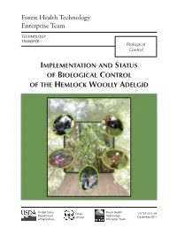 Implementation and Status of Biological Control of the Hemlock Woolly Adelgid