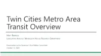 Transit Systems Overview