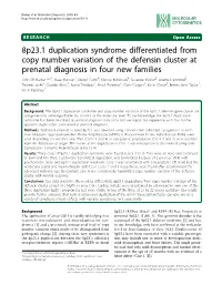 8P23.1 Duplication Syndrome Differentiated from Copy Number