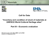 Call for Data UNESCO Sites
