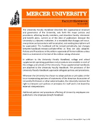 Faculty Handbook Revised 2014
