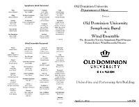 Old Dominion University Symphonic Band & Wind Ensemble