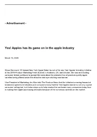 Yes! Apples Has Its Game on in the Apple Industry