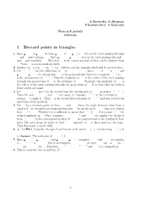 1 Brocard Points in Triangles