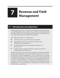 7 Revenue and Yield Management