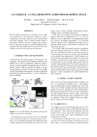 Co-Audicle: a Collaborative Audio Programming Space