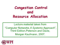 Congestion Control Outline