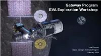 Gateway Program EVA Exploration Workshop