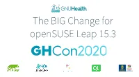 The BIG Change for Opensuse Leap 15.3 About Me