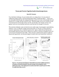 Theory and Practice Together Builds Clean Energy Access