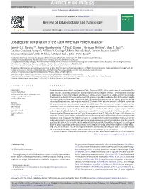 Updated Site Compilation of the Latin American Pollen Database