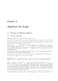 Algebras for Logic