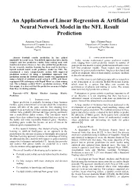 An Application of Linear Regression & Artificial Neural Network Model In
