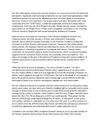 NHJ UNC Open Letter