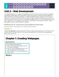 Unit 2 - Web Development
