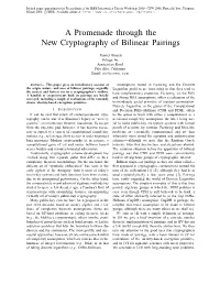 A Promenade Through the New Cryptography of Bilinear Pairings