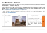 Adopt a Heritage Project - List of Adarsh Monuments