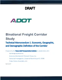 ADOT Binational Corridor Study Technical Memorandum 1