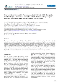First Records of the Crayfish Procambarus Clarkii
