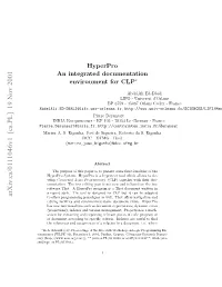 Hyperpro an Integrated Documentation Environment For