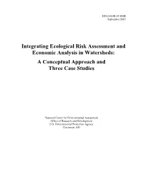 Integrating Ecological Risk Assessment and Economic Analysis in Watersheds: a Conceptual Approach and Three Case Studies