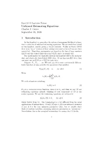 Stat 8112 Lecture Notes Unbiased Estimating Equations Charles J