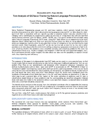 Text Analysis of QC/Issue Tracker by Natural Language Processing (NLP)