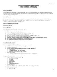 Nova College-Wide Course Content Summary Ite 170 - Multimedia Software (3 Cr.)