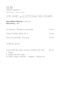 12.10. ICELAND and ESTONIA 100 YEARS