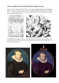 Another Candidate Portrait of John Dowland? by Roger Traversac
