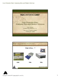 Copy Protection Wars: Analyzing Retro and Modern Schemes Disk