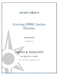 Evolving DPRK Nuclear Doctrine