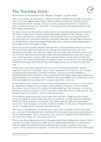 The Teaching Story: Observations of the Folklore of Our “Modern” Thought - by Idries Shah There Is No Nation, No Community, Without Its Stories