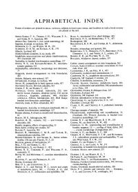 Alphab Etical Index