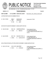 Broadcast Applications 11/22/2013