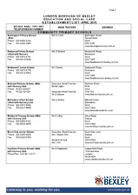 Community Primary Schools