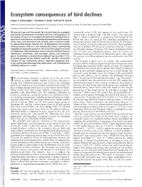 Ecosystem Consequences of Bird Declines