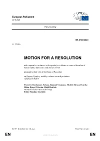 En En Motion for a Resolution
