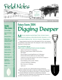Field Notes – Summer 2004