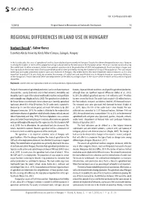 Regional Differences in Land Use in Hungary