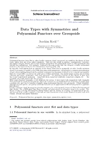 Data Types with Symmetries and Polynomial Functors Over Groupoids