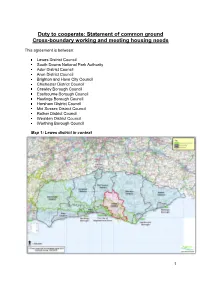 Duty to Cooperate: Statement of Common Ground Cross-Boundary Working and Meeting Housing Needs