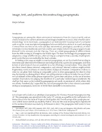 Image, Text, and Pattern: Reconstructing Parapegmata