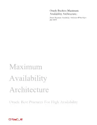 Oracle Beehive Maximum Availability Architecture: Oracle Maximum Availability Architecture White Paper June 2010