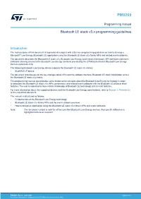 PM0269 Bluetooth LE Stack V3.X Programming Guidelines
