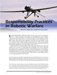 Responsibility Practices in Robotic Warfare Deborah G