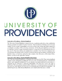 Student Handbook the University Student