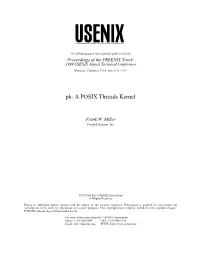 A POSIX Threads Kernel